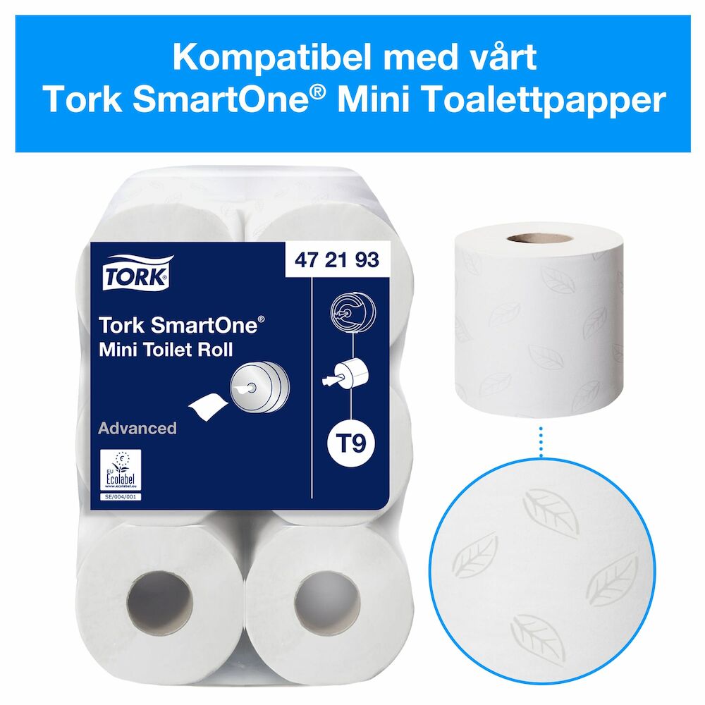 Tork Dispenser Toalettpapper SmartOne MiniTwin T9 Vit