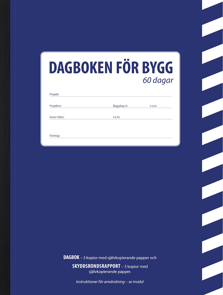 Burde Byggdagbok A4 60 dagars