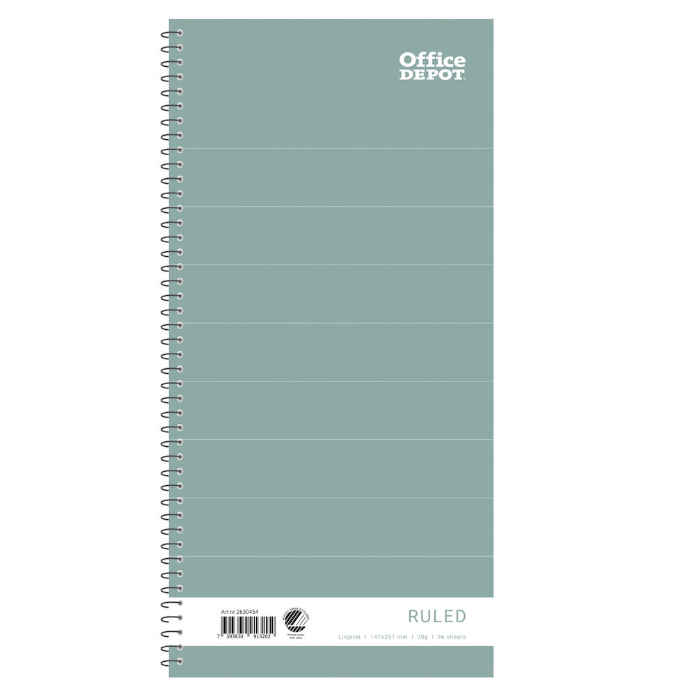 Office Depot Spiralkladd Plus 147×297mm 96blad linjerat