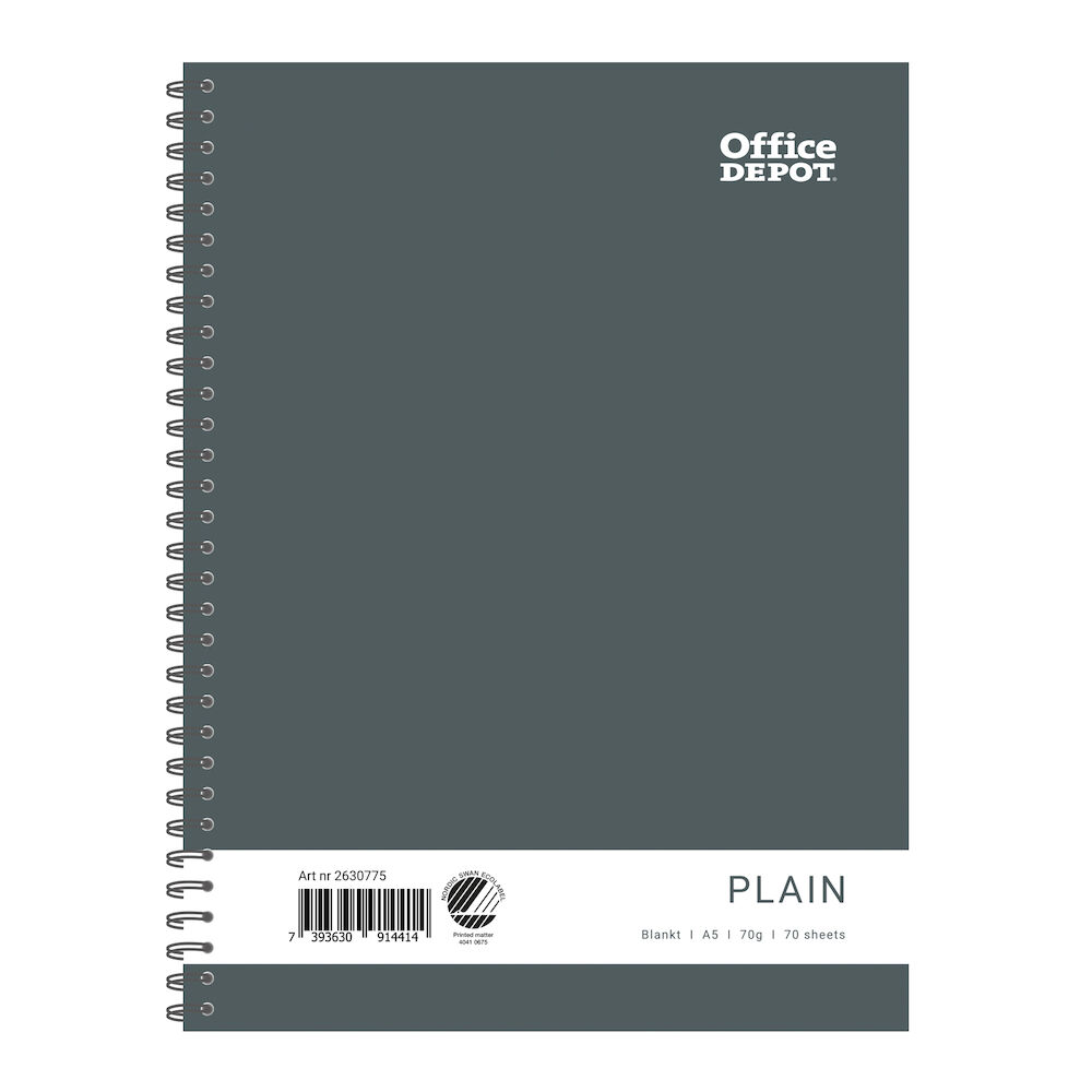 Office Depot Kollegieblock A5 70bl 70g olinjerat