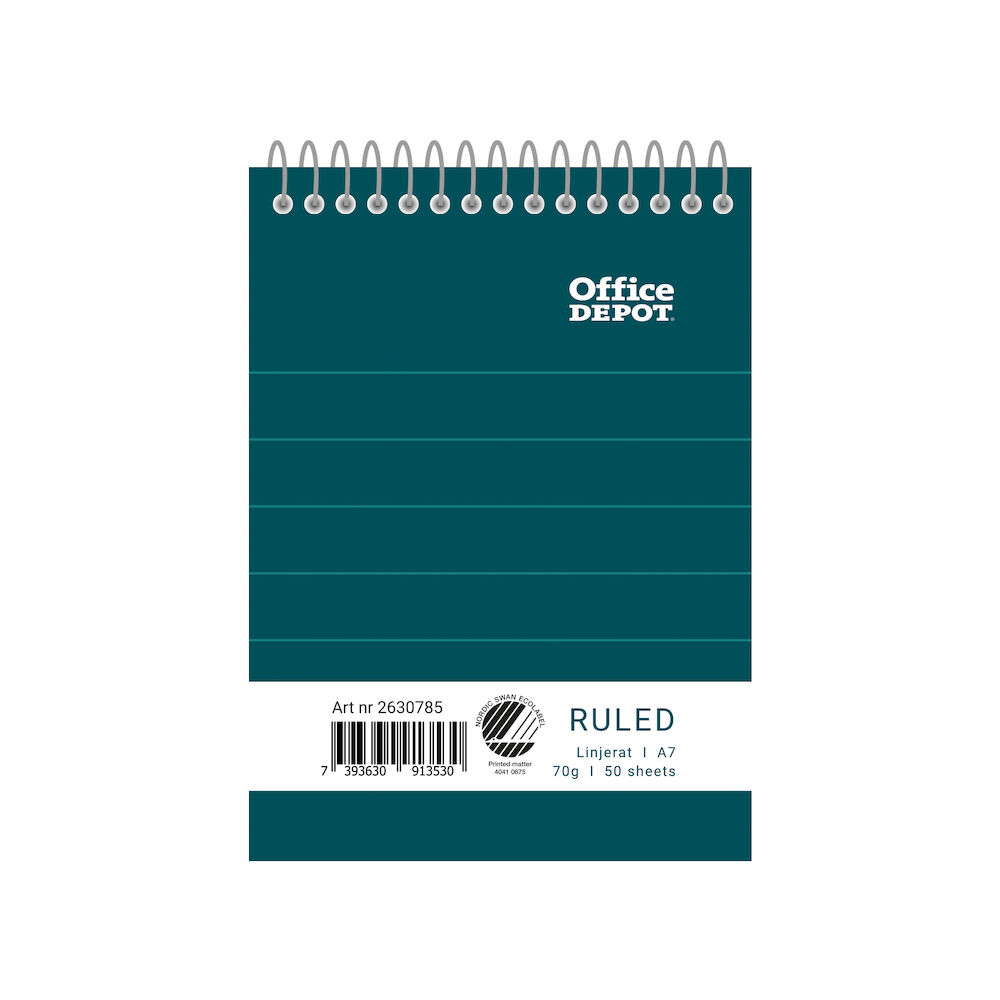 Office Depot Spiralblock A7 50blad linjerat