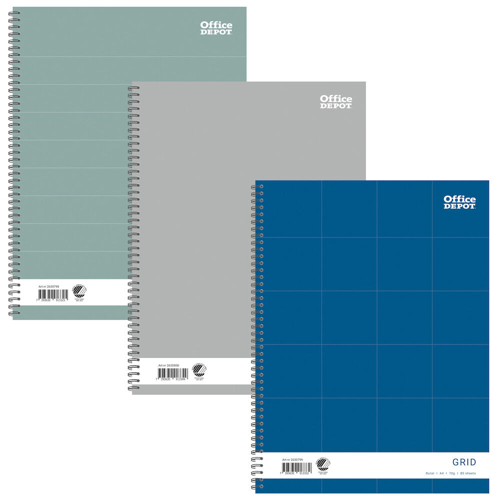 Office Depot Kollegieblock A4 80blad 70g Linjerat