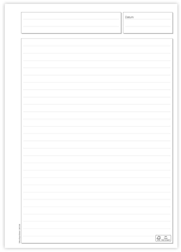 Office Depot Konferensblock A4 linjerat 25 st/fp