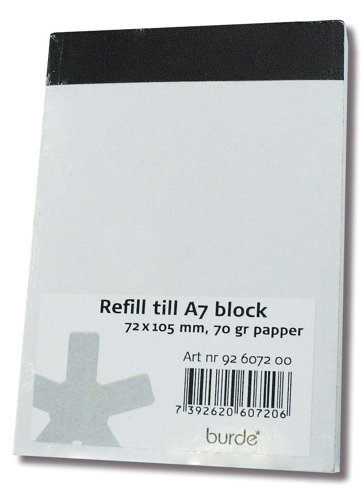 Burde Refill journalistblock A7 2/fp