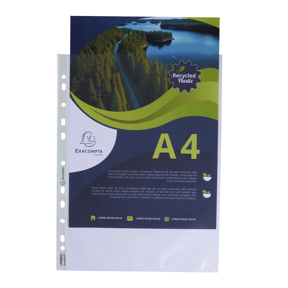 Exacompta Plastficka A4 återvunnen PP 06 100/fp