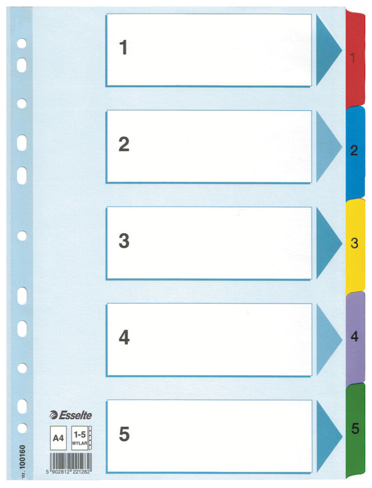 Esselte Register Mylar A4 1-5