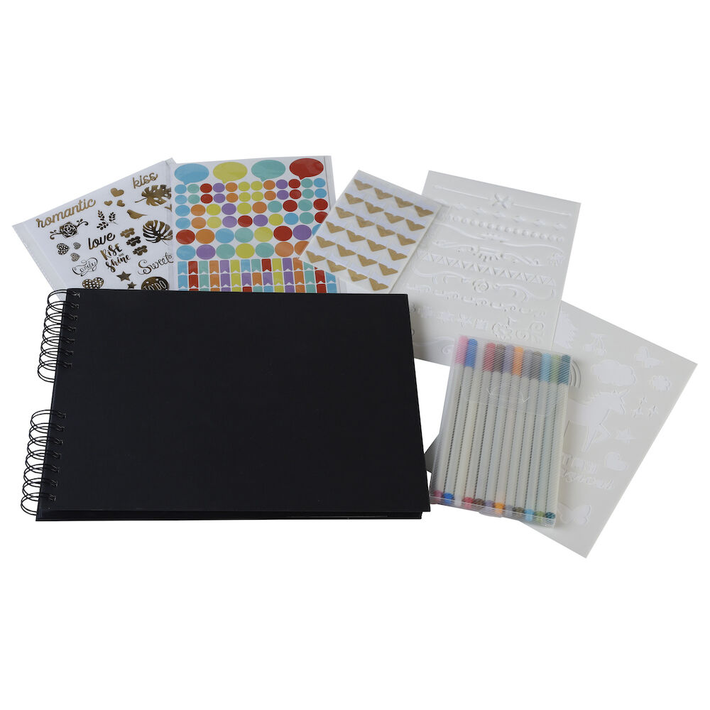 Exacompta Scrapbook 32x22cm kit svart