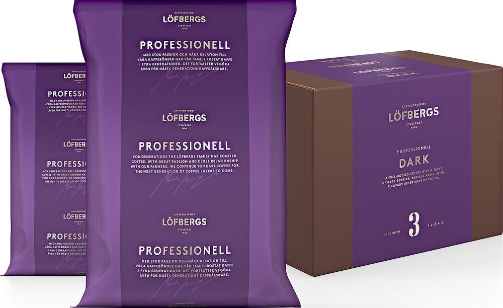 Löfbergs Kaffe Mörkrost Dark 0,5 Automatmalet 6 x 1000 g