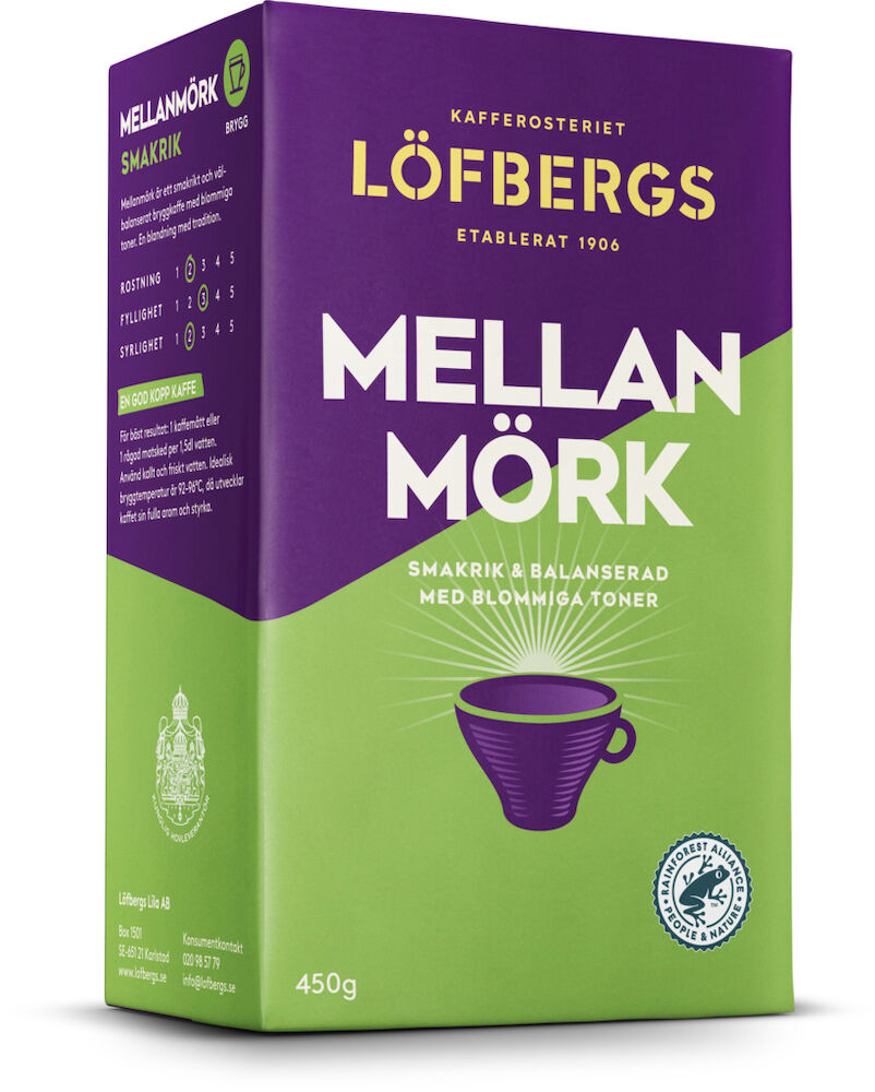 Löfbergs Kaffe Brygg Mellanmörk 450 g
