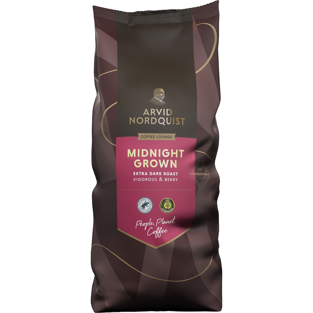 Arvid Nordquist Kaffe Midnight Grow Extra Mörkrost 6 x 1000 g Eko