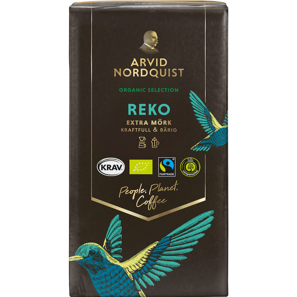 Arvid Nordquist Kaffe REKO Malet Extra mörkrost 450 g Eko