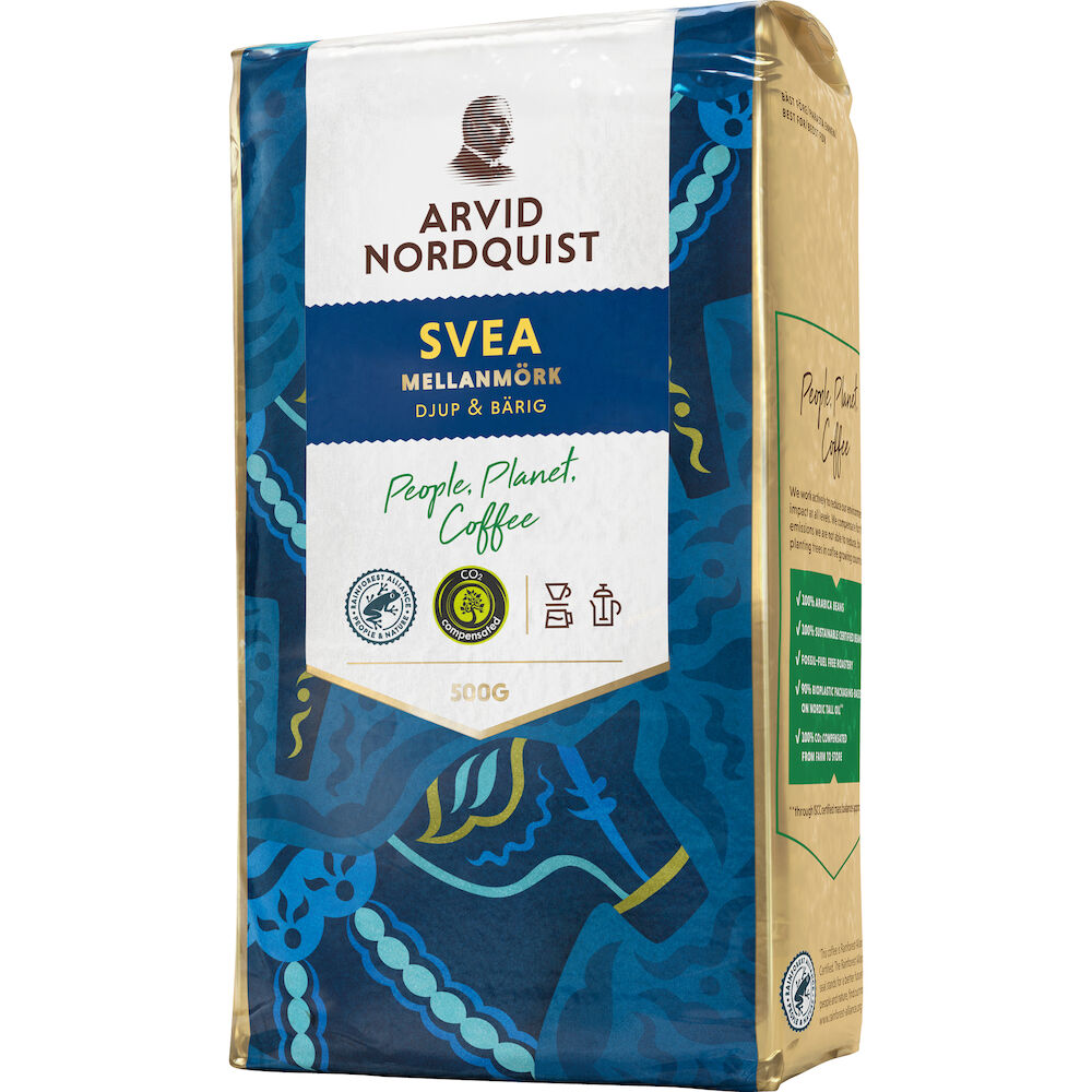 Arvid Nordquist Kaffe Svea Malet Mellanmörk 500 g