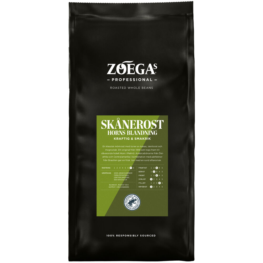 Zoégas Kaffe Professional Skånerost Hornsblandning Hela Bönor 750 g