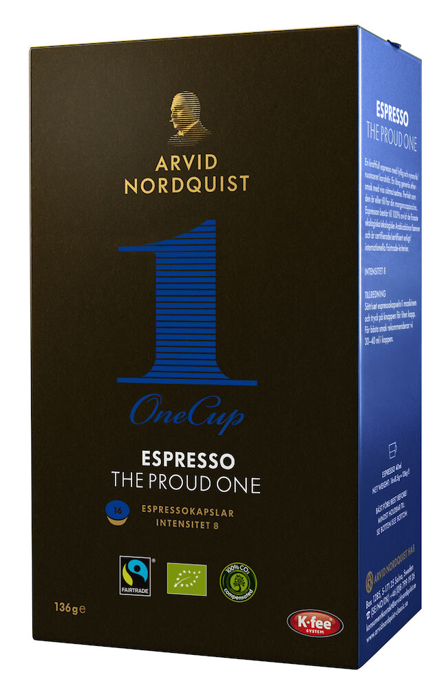 Arvid Nordquist Kaffekapsel Espresso The Proud One Eko 16 st/fp