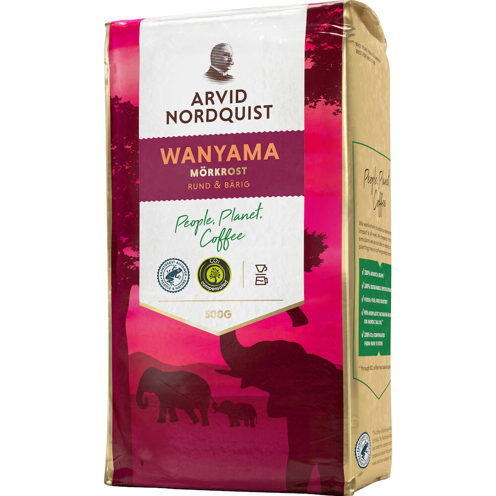 Arvid Nordquist Kaffe Wanyama Malet Mörkrost 500 g