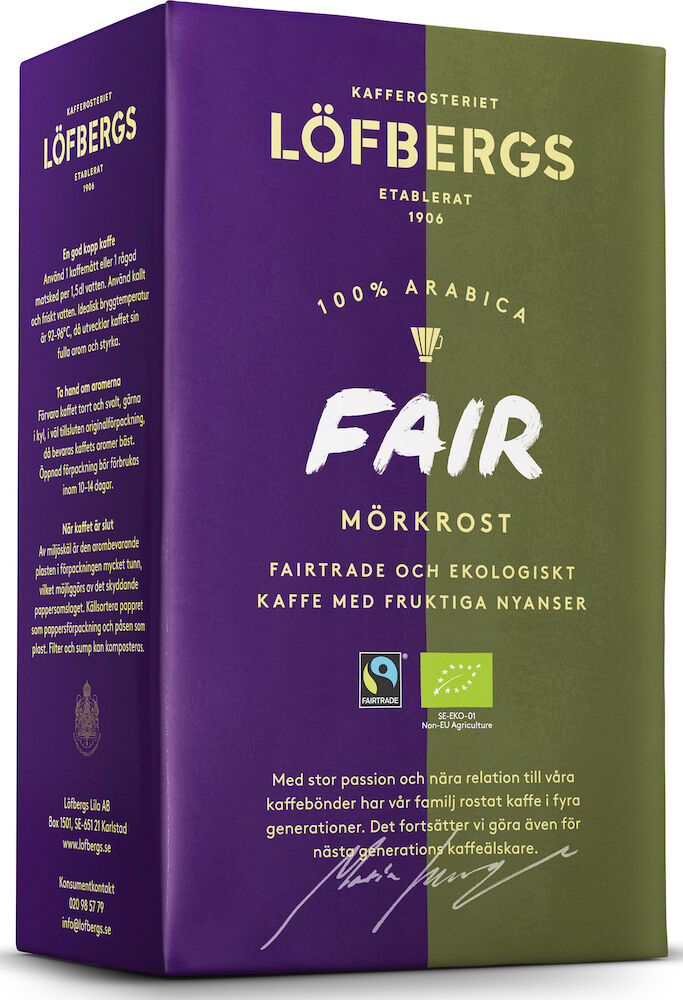 Löfbergs Kaffe Brygg Fair Mörkrost 450 g
