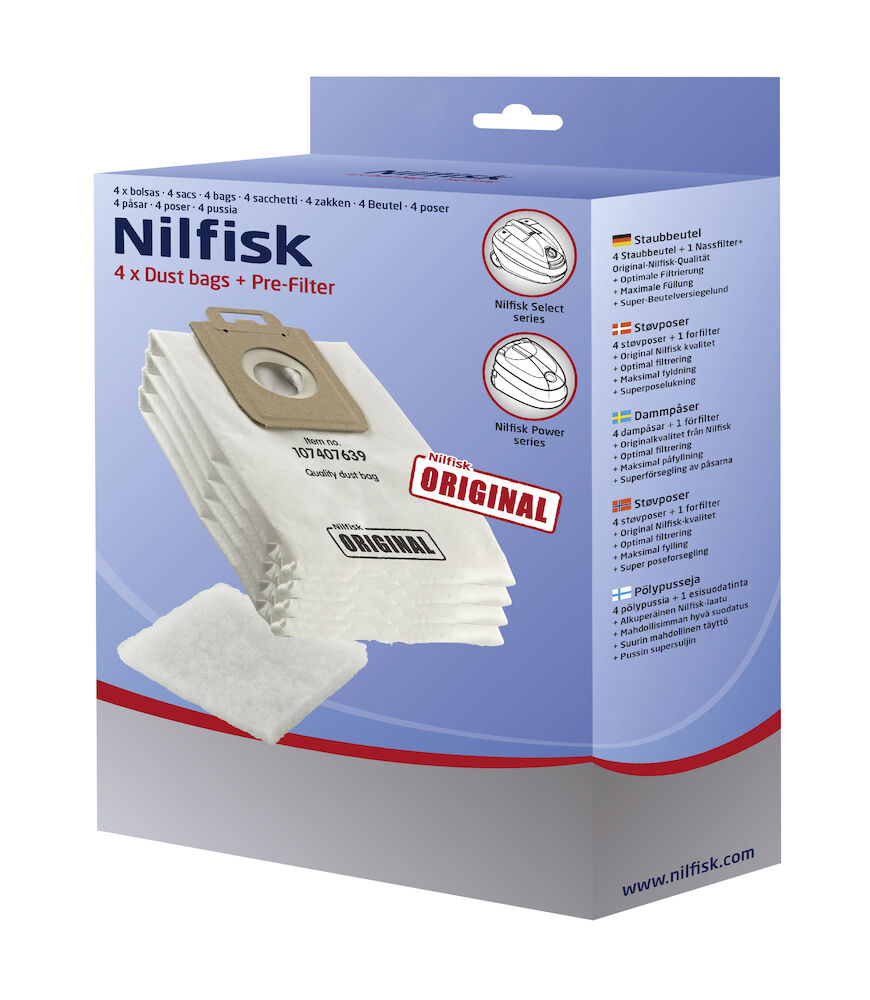 Nilfisk Dammpåsar Select 4-pack