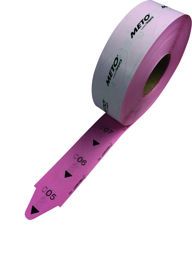 Meto Nummerrulle T80 40mm rosa 6/fp