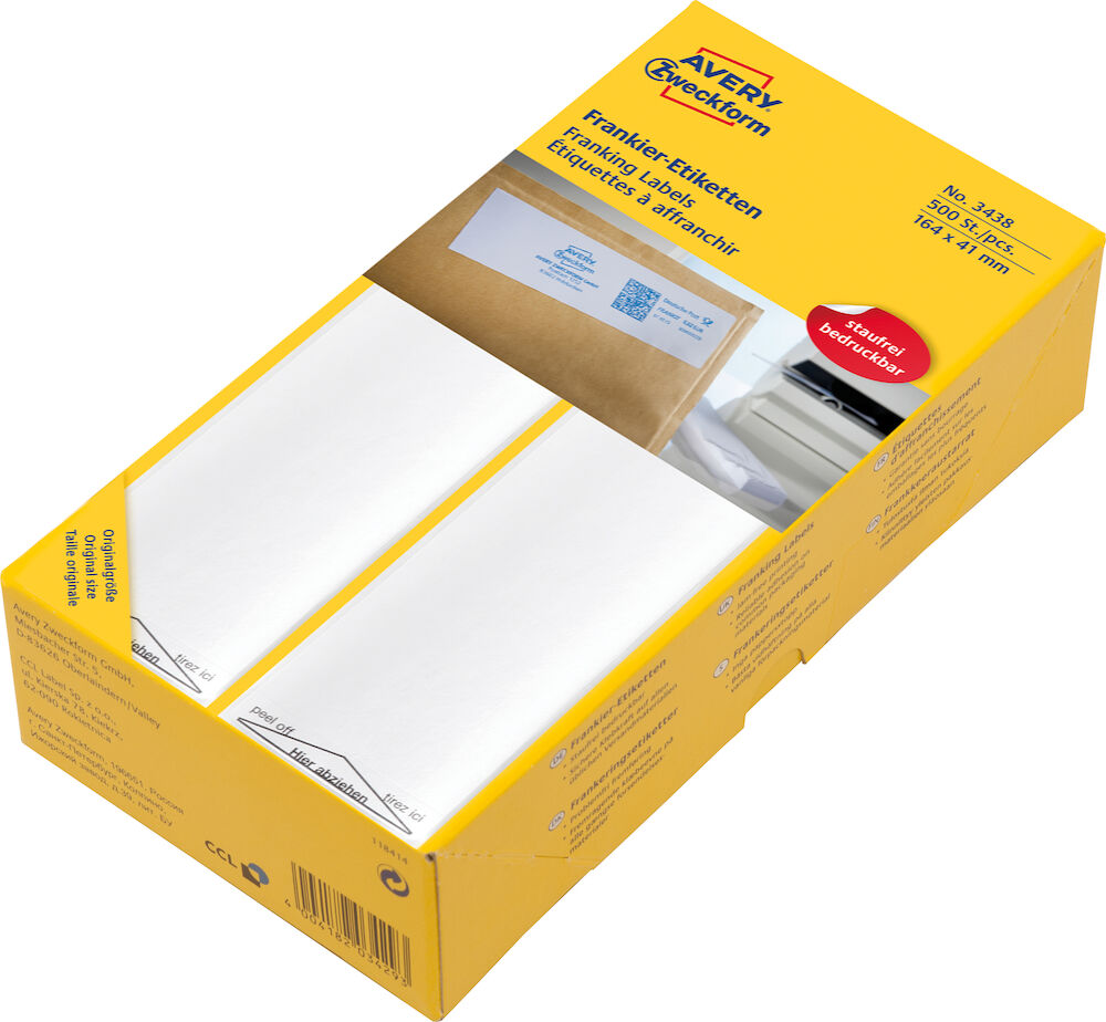 Avery Frankeringsetik 164x41 500/fp