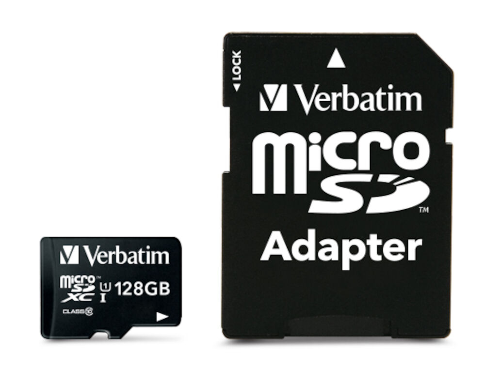 Verbatim SDHC/MicroSDHC 128GB Svart