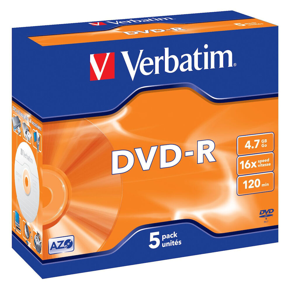 Verbatim DVD-R 16x Jewel 5 st/fp
