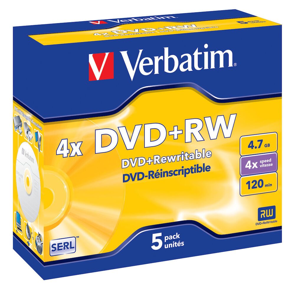 Verbatim DVD+RW 4.7GB 5 st/fp