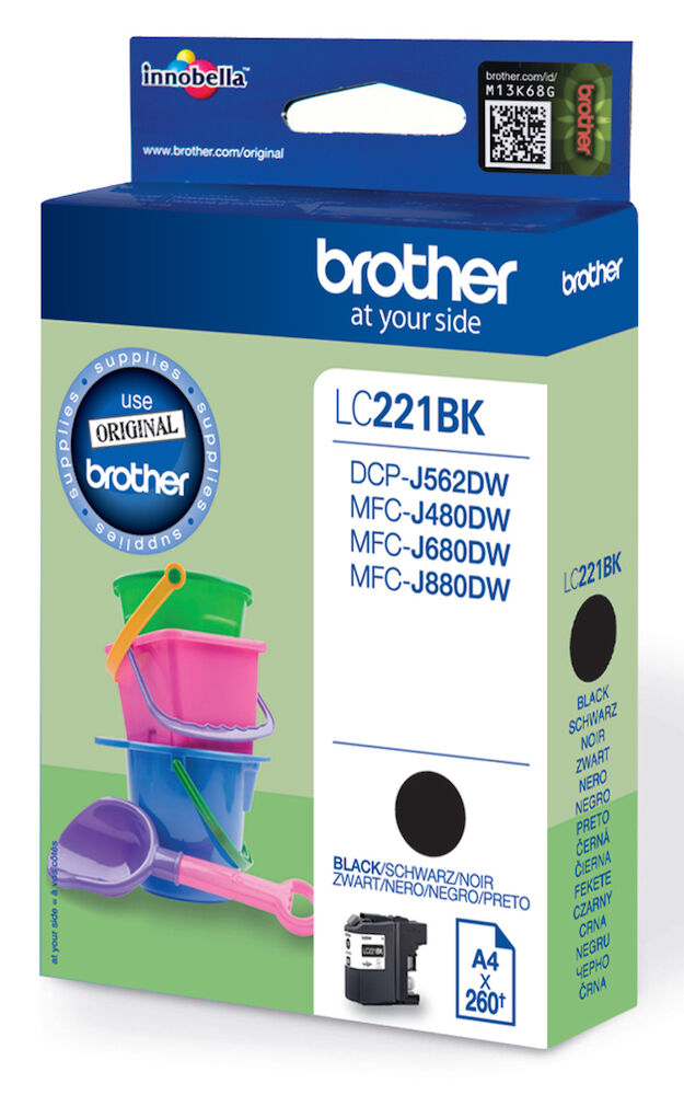 Brother Bläck LC221BK Svart