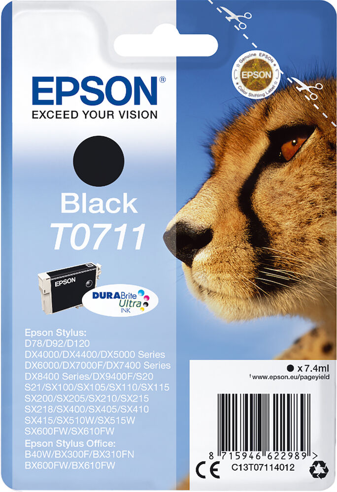 Epson Bläck T0711 svart