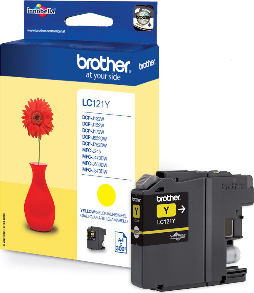 Brother Bläck LC121Y gul