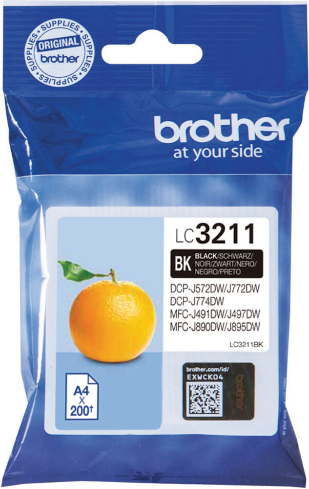 Brother Bläck LC3211BK svart