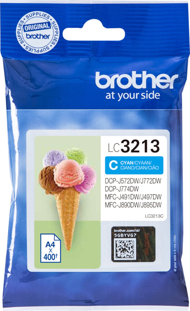 Brother Bläck LC3213C cyan