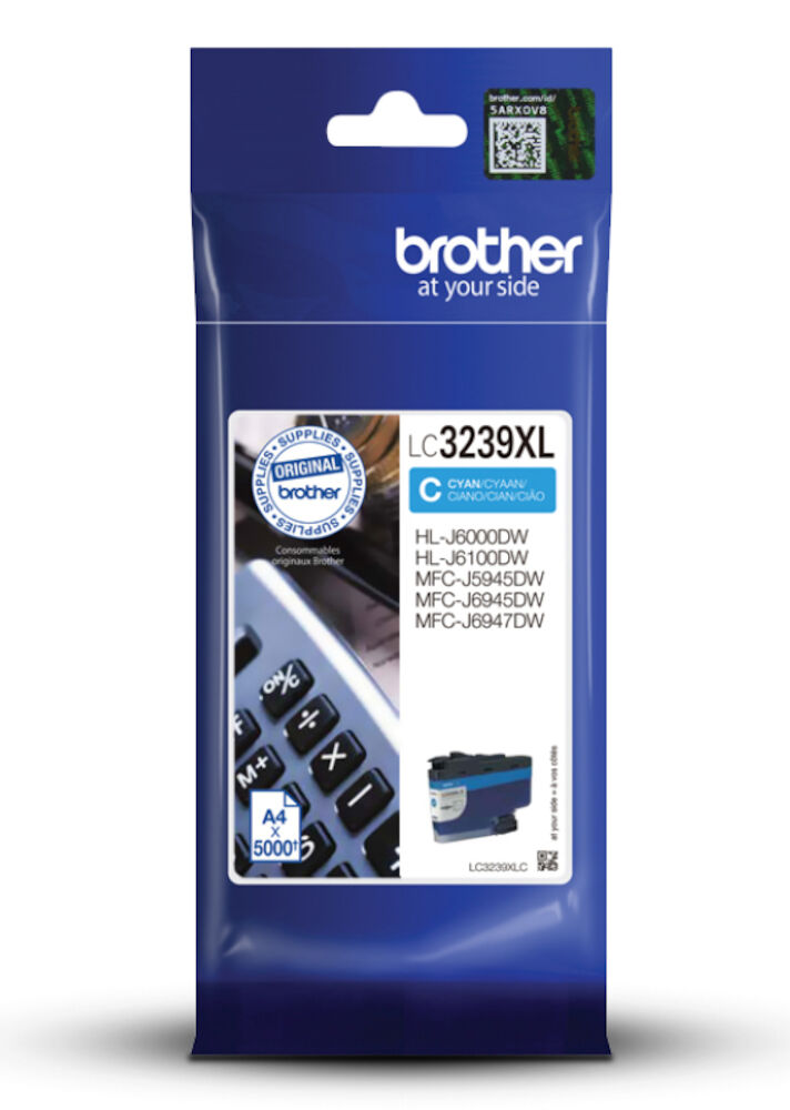 Brother Bläck LC3239XLC cyan 5000 sidor