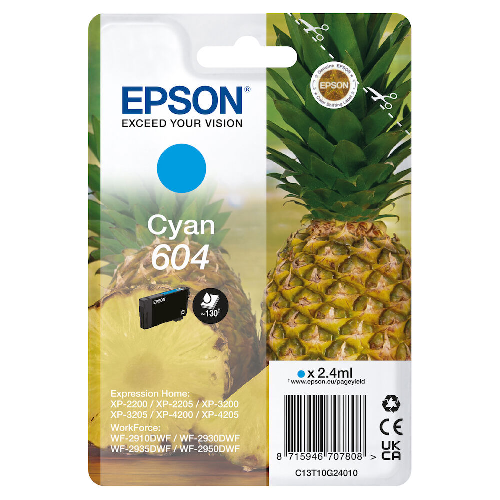 Epson Bläck 604 cyan 2,4 ml