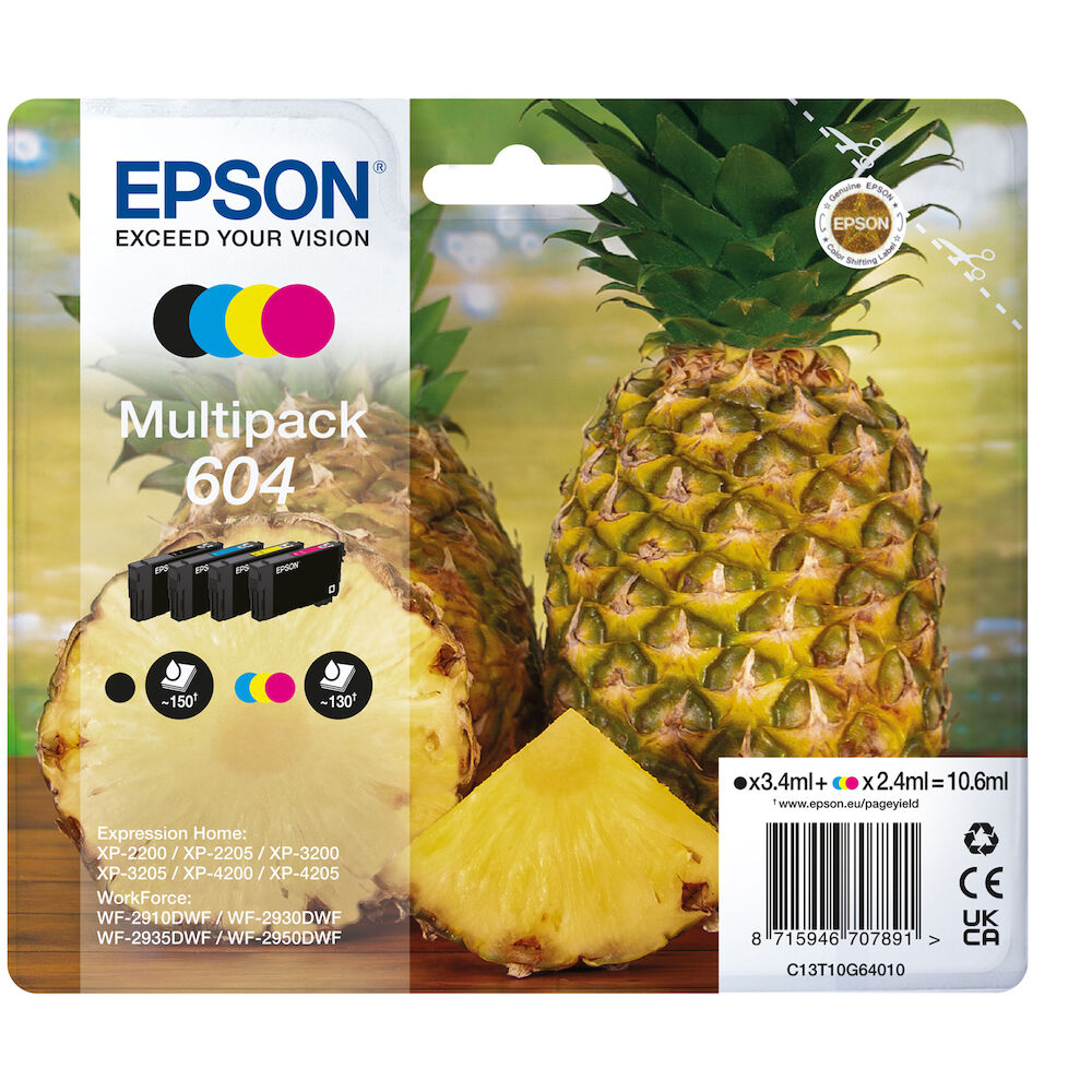 Epson Bläck 604 CMYK 4 st/fp