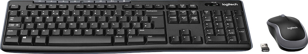 Logitech Tangentbord Mus MK270 Svart