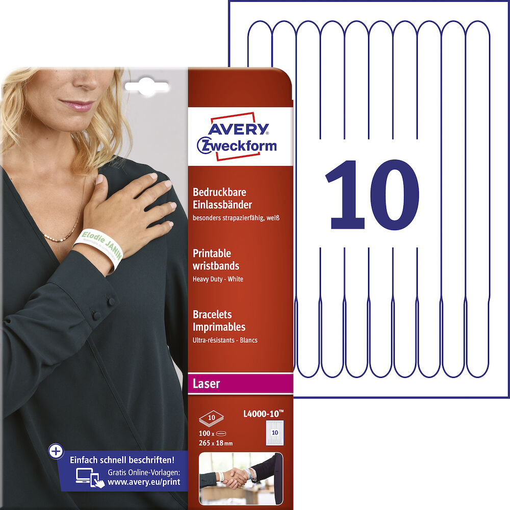 Avery Armband L4000-10 100/fp