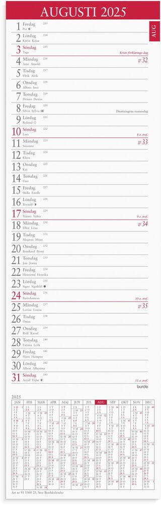Burde Bordskalender stor 2025