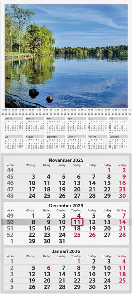 Burde Väggkalender Trebello 2025