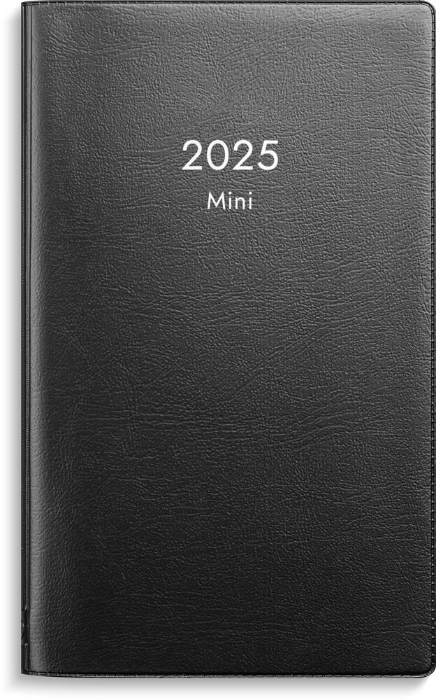 Burde Kalender Mini 2025 svart plast