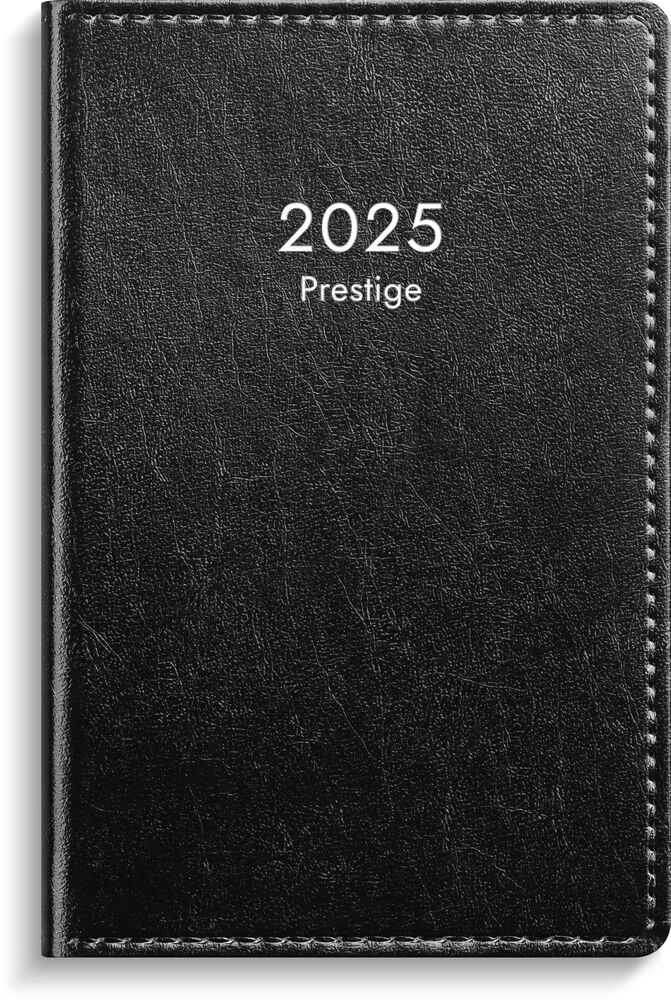 Burde Kalender Prestige 2025 svart konstläder