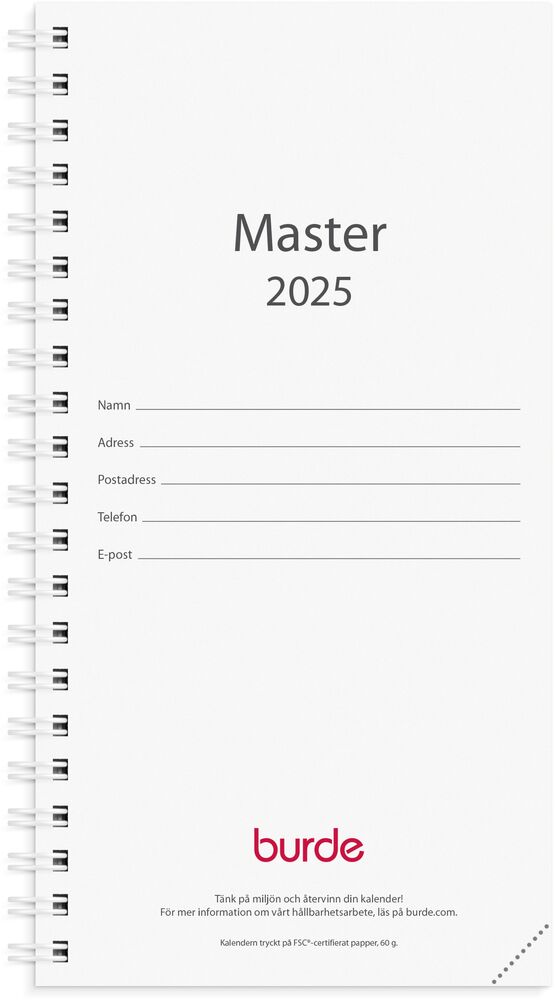 Burde Kalender Master refill 2025