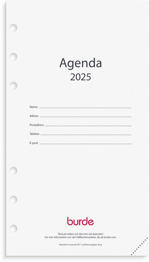 Burde Kalendersats Regent 2025
