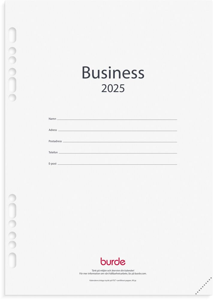 Burde Business kalendersats 2025