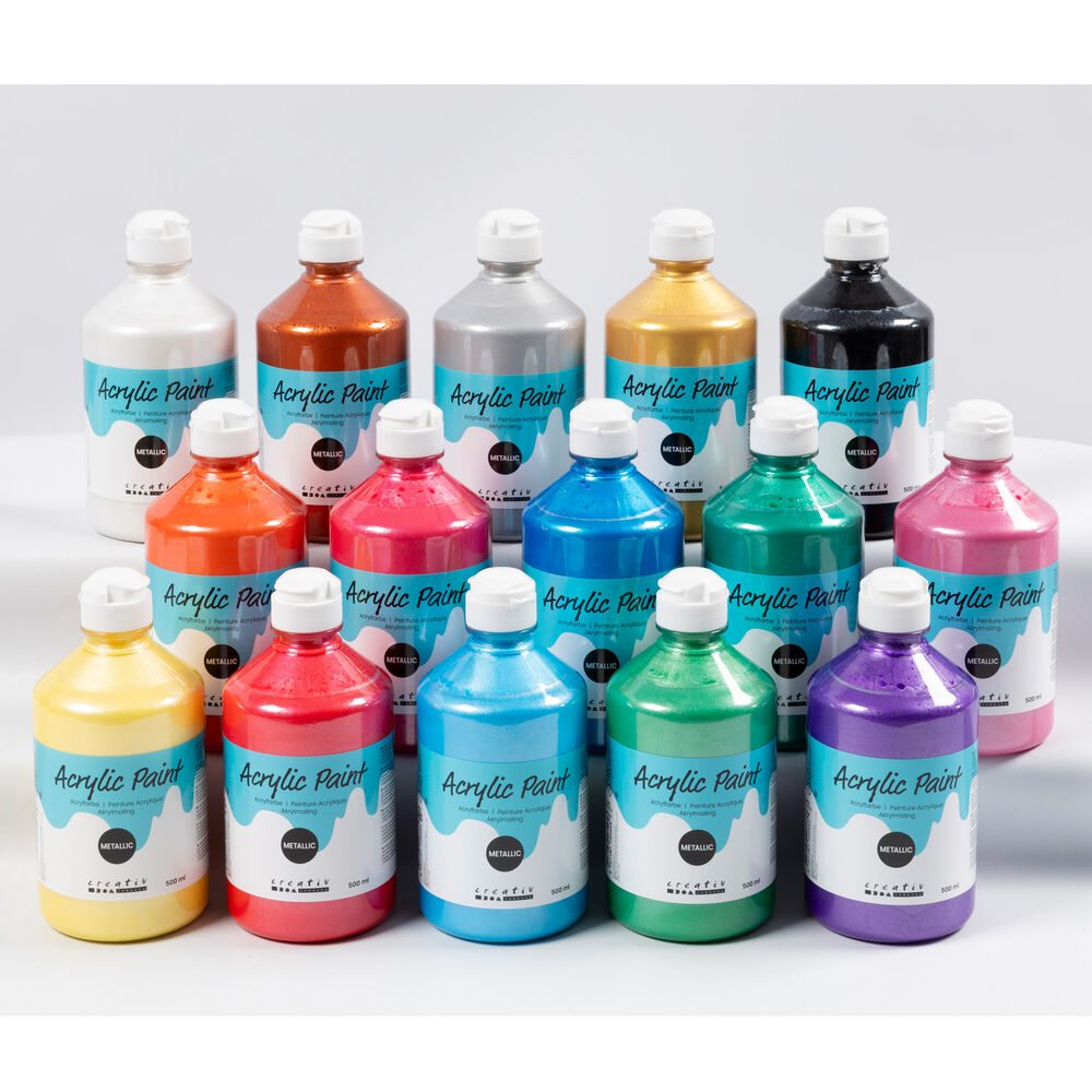 A-color Akrylfärg metallic 500ml 15st/fp