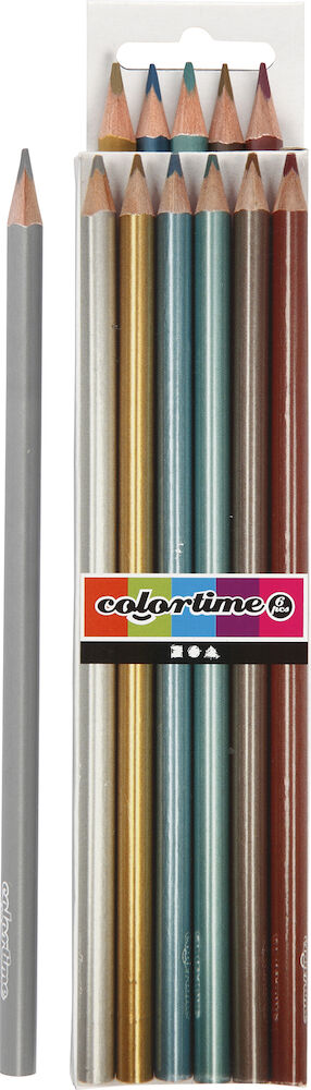 Colortime Färgpenna metallic 6 st/fp