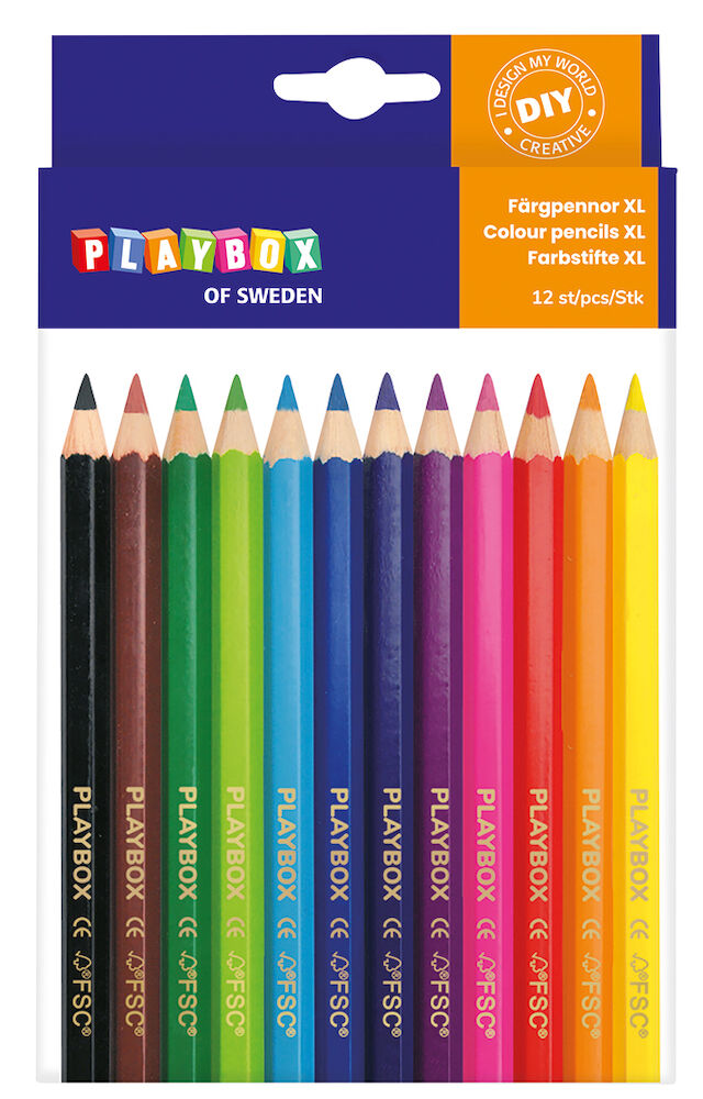 Playbox Färgpennor Jumbo 12/fp