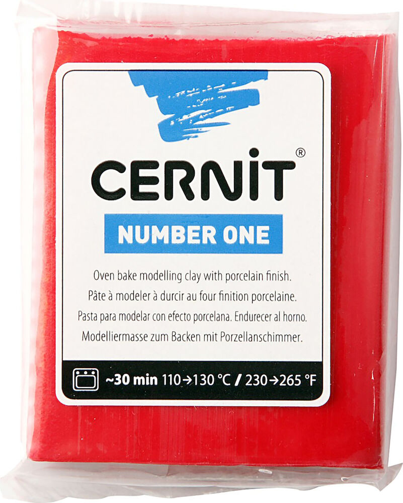 Cernit lera 56 g Röd