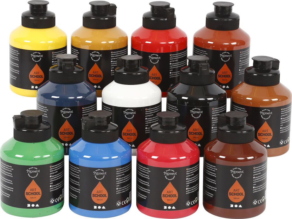 Creativ Company Akrylfärg Pigment 500ml 12st/fp