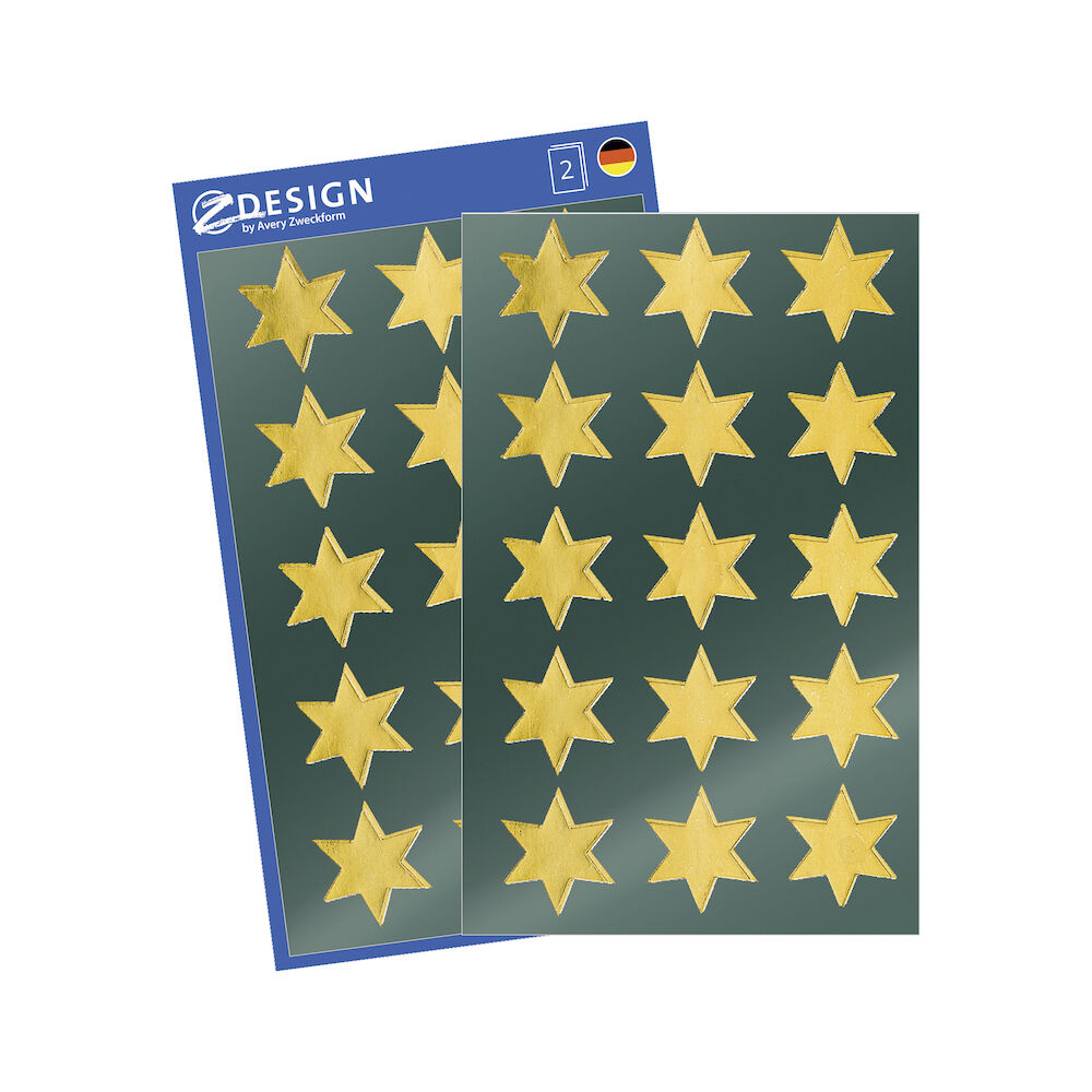 Avery Stickers stjärnor guld 30/fp