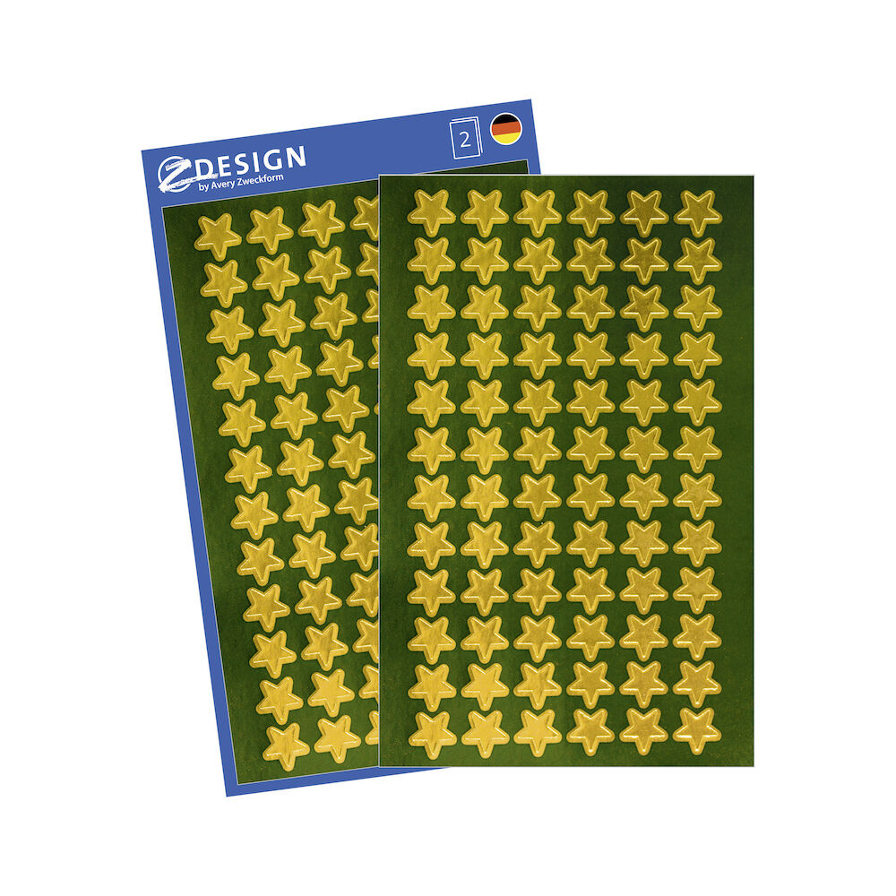 Avery Stickers stjärnor guld 144/fp